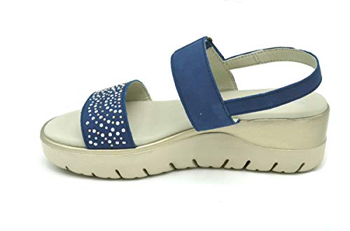 Callaghan - sandalia uwanja mujer cuero con banda doble - 39 - blue