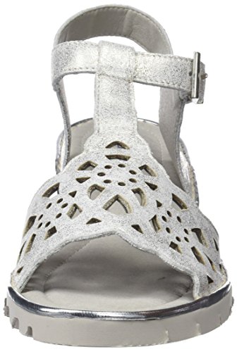 Callaghan Starwood, Sandalias con Punta Abierta Mujer, Plateado (Platino 5), 40 EU