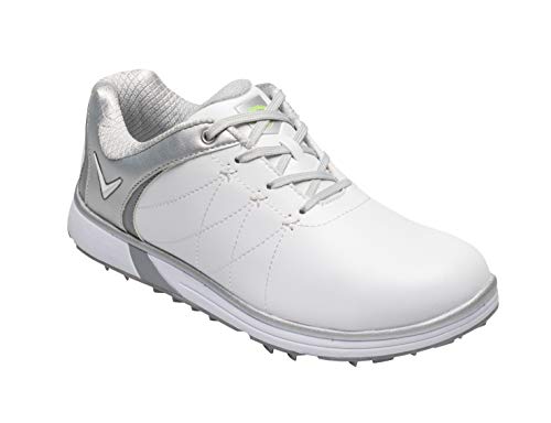 Callaway HALO Pro, Zapatillas de Golf Mujer, Blanco (Blanco/Plata 124), 40 EU