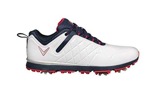 CALLAWAY W637 Lady Mulligan, Zapatos de Golf Mujer, Blanco/Azul Marino, 38 EU