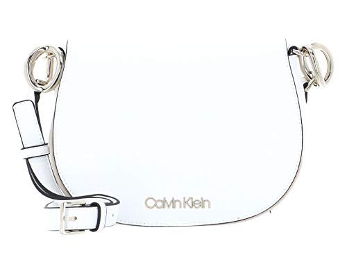 Calvin Klein CK Chain, Crossovers para Mujer, Blanco, OS