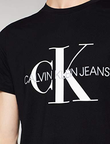 Calvin Klein Iconic Monogram SS Slim tee Camiseta, Negro (CK Black Bae), XL para Hombre