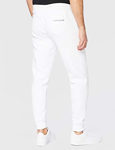 Calvin Klein Jeans CK Vertical Logo HWK Pant Chndal, Blanco Brillante, M para Hombre
