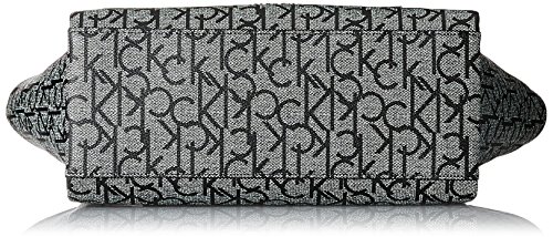 Calvin Klein - Marissa Mono Medium, Bolsos totes Mujer, Gris (Granite Monogram), 14x26x40 cm (B x H x T)