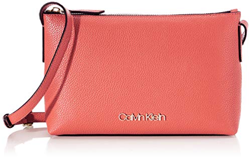 Calvin Klein - Neat Crossbody, Bolsos bandolera Mujer, Rojo (Coral), 1x1x1 cm (W x H L)