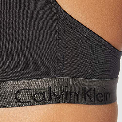 Calvin Klein Underwear Dual Tone-Convertible Triangle Ropa Interior, Schwarz (Black/Shadow Gray SBG), L para Mujer