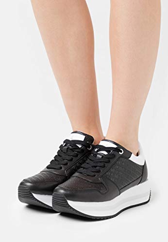 Calvin Klein Vaqueros Runner Flatform Laceup - Zapatillas bajas Negro Size: 37 EU