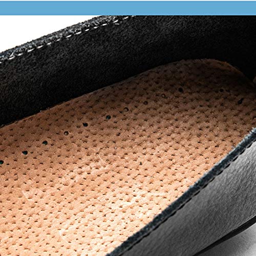 Calzado de Interior para Zapatos con Hebillas Salvajes cómodos y Guisantes for Mujer (Color: Negro Tamaño: 35) (Color : Naranja, tamaño : 35)