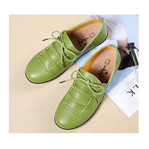 Calzado de Interior para Zapatos de Guisantes Antideslizantes Salvajes for Mujeres (Color: Negro Tamaño: 35) (Color : Green, tamaño : 35)