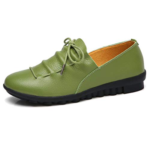Calzado de Interior para Zapatos de Guisantes Antideslizantes Salvajes for Mujeres (Color: Negro Tamaño: 35) (Color : Green, tamaño : 35)