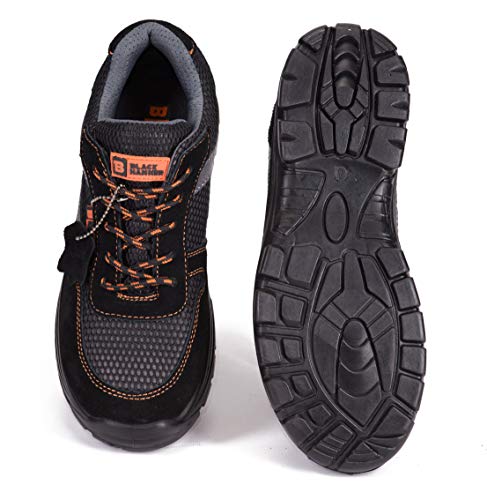 Calzado Deportivo Masculino de Seguridad con Puntera Ultraligera de Zapatos de Trabajo al Tobillo Kevlar S1P SRC 1997 Black Hammer Black Hammer (39 EU)