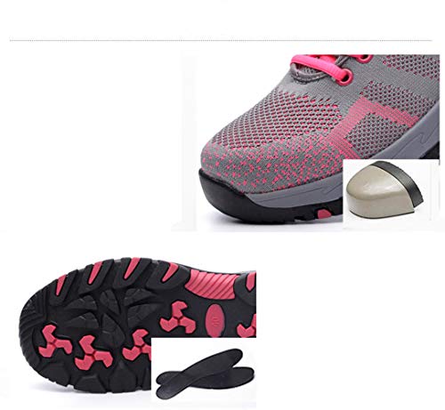 Calzado Seguridad Hombre Mujer Transpirables Protectoras Zapatos Trabajo con Punta de Acero Zapatillas de Seguridad