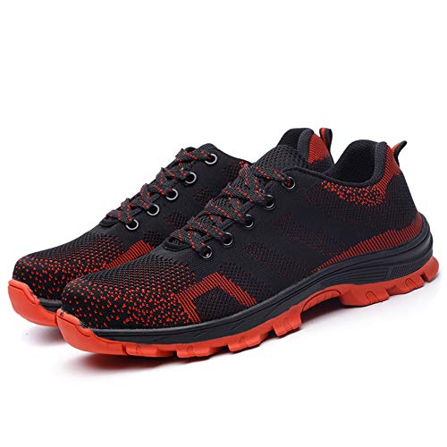 Calzado Seguridad Hombre Mujer Transpirables Protectoras Zapatos Trabajo con Punta de Acero Zapatillas de Seguridad