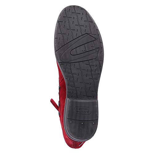 camel active Step 73, Botas Camperas para Mujer, Rojo (Dk.Red 2), 37.5 EU