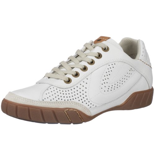 camel active - Zapatillas de Deporte de Cuero para Mujer, Color Blanco, Talla 40.5