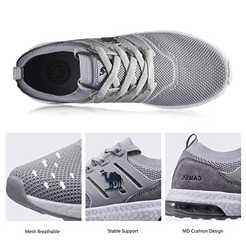CAMEL CROWN Hombres / Mujeres Air Trainers Zapatillas de correr Ligero Absorbente de Golpes Paseo Fitness Tenis Fitness Zapatillas, color, talla 42 1/3 EU