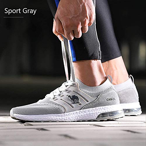 CAMEL CROWN Hombres / Mujeres Air Trainers Zapatillas de correr Ligero Absorbente de Golpes Paseo Fitness Tenis Fitness Zapatillas, color, talla 42 1/3 EU
