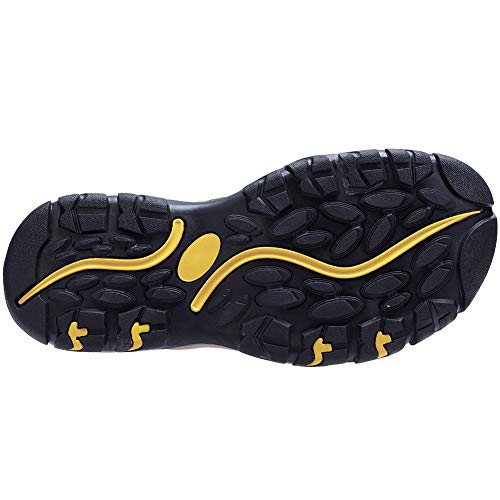 CAMEL CROWN Sandalias de Trekking Sandalias de Verano de Cuero para Hombre Sandalias Deportivas de Playa Sandalias de Punta Cerrada para Hombre