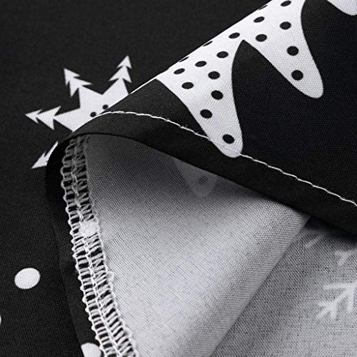 Camisa Navidad Liquidación Camisas Hombre de Manga Larga Casual Shirts Moda Ropa Hombres Corte Slim Camisa de Solapa Printed Blusa Impresión Tops Yvelands(Negro,XXXL)