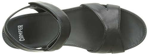 Camper - Micro, Sandalias con Cuña Mujer, Negro (Black 005), 37 EU