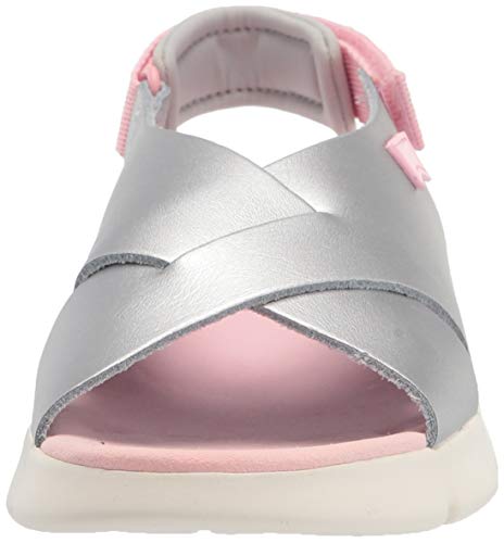 Camper Oruga Sandal Kids, Sandalia de cuña Niñas, Medium Gray, 28 EU