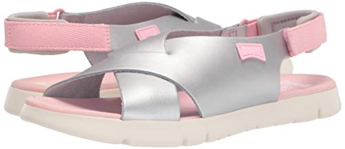 Camper Oruga Sandal Kids, Sandalia de cuña Niñas, Medium Gray, 28 EU