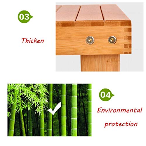 CAMPERS Zapatero Botas Estante de Almacenamiento Soporte de Planta Vertical Cambio de Banco de Zapatos Establo de bambú Natural Ahorra Espacio (Tamaño: 60X27X45CM)