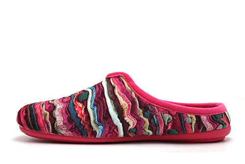 Canovas Ruiz - Zapatillas de IR por casa con talón Abierto, Plantilla Extraible, Suela de Goma, para: Mujer Color: Fuxia Talla:39