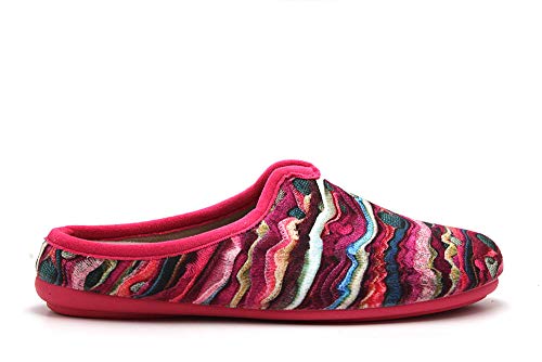 Canovas Ruiz - Zapatillas de IR por casa con talón Abierto, Plantilla Extraible, Suela de Goma, para: Mujer Color: Fuxia Talla:39