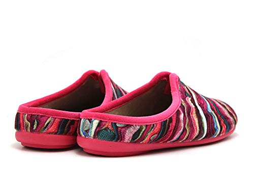 Canovas Ruiz - Zapatillas de IR por casa con talón Abierto, Plantilla Extraible, Suela de Goma, para: Mujer Color: Fuxia Talla:39