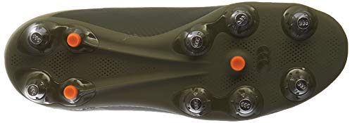 Canterbury Phoenix 3.0 Soft Ground, Zapatillas para Rugby Hombre, Liquen Prof Verde/Negro/Puffin39 Colores Bill, 44 EU