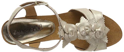 Caprice Chenoa, Sandalia con Pulsera Mujer, Multicolor (Lt Gold Su.Met 959), 38.5 EU