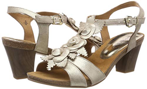 Caprice Chenoa, Sandalia con Pulsera Mujer, Multicolor (Lt Gold Su.Met 959), 38.5 EU