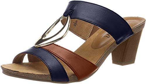 CAPRICE Chenoa, Zuecos Mujer, Azul (Ocean/Cognac 838), 35.5 EU