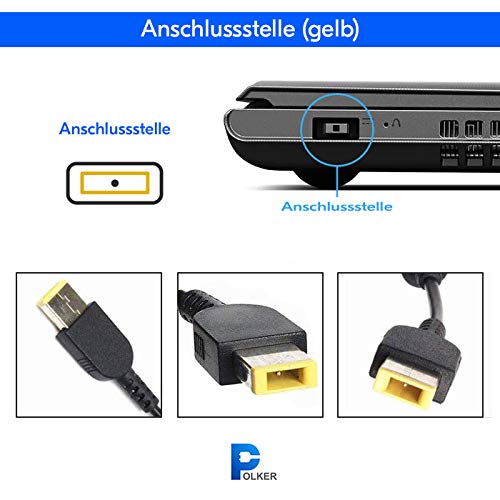 Cargador Lenovo USB 20v 2.25a 45w | Adaptador para Portatil Ordenador Lenovo 2.25 a | Cargador Cable para Laptop Ideapad Chromebook Flex Yoga