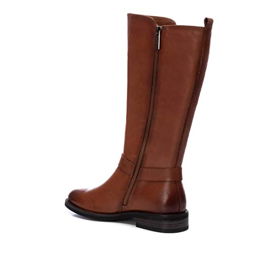 CARMELA - - Bota de mujer estilo motorista - Cierre con cremallera - Camel - 38 EU