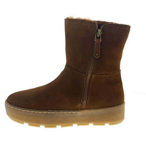 Carmela BOTÍN DE MUJER PLANO CON CIERRE DE CREMALLERA ABOTINADO CAMEL