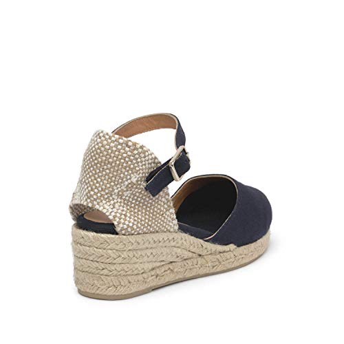 CASTAÑER | Alpargata de cuña Carol elaborada en Lona 5 cm | Mujer | Azul Marino | 39
