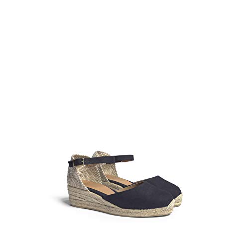 CASTAÑER | Alpargata de cuña Carol elaborada en Lona 5 cm | Mujer | Azul Marino | 39