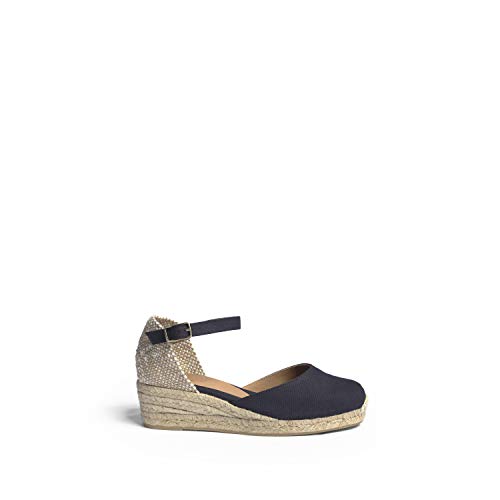 CASTAÑER | Alpargata de cuña Carol elaborada en Lona 5 cm | Mujer | Azul Marino | 39