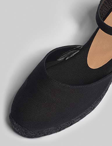 CASTAÑER | Alpargata de cuña Carol elaborada en Lona 5 cm | Mujer | Negro | 38