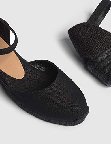 CASTAÑER | Alpargata de cuña Carol elaborada en Lona 5 cm | Mujer | Negro | 38
