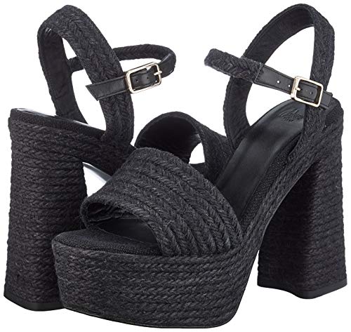 Castañer ARIA/SS20025, Sandalia con talón para Mujer, Negro, 39 EU
