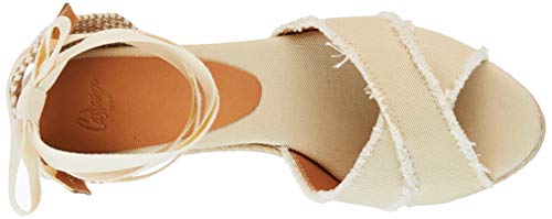 Castañer BLUMA/6/001, Sandalias con cuña Tipo Alpargatas Mujer, Ivory, 41 EU