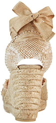 Castañer BLUMA/8/SS20032, Sandalias con cuña Tipo Alpargatas Mujer, Oro Claro, 38 EU