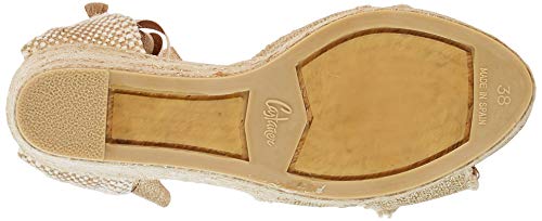 Castañer BLUMA/8/SS20032, Sandalias con cuña Tipo Alpargatas Mujer, Oro Claro, 38 EU