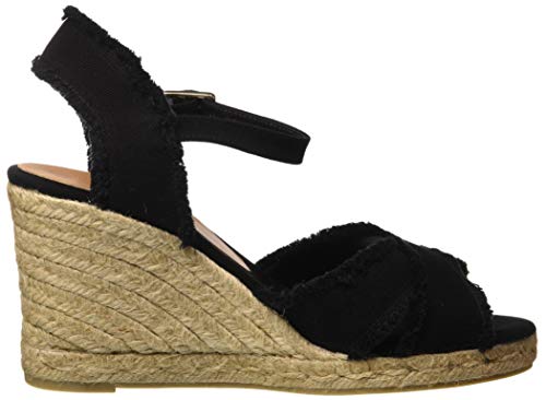 Castañer BROMELIA/8/001, Sandalias con cuña Tipo Alpargatas Mujer, Negro, 39 EU