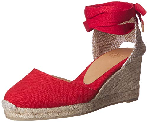 Castañer CARINA/6/001, Alpargatas Mujer, Rojo (Rojo Rubi 502), 38 EU