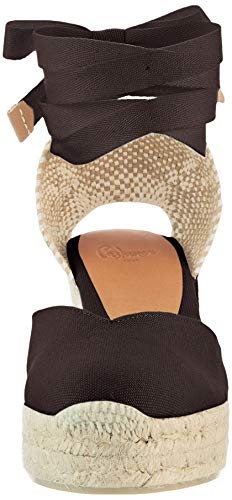 Castañer CHIARA/6ED/001, Alpargata Mujer, Negro, 36 EU