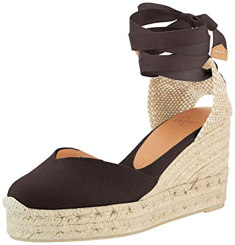 Castañer CHIARA/6ED/001, Alpargata Mujer, Negro, 36 EU